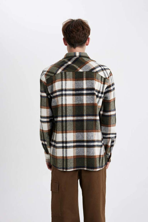 Рубашка Lumberjack с длинным рукавом в клетку обычного кроя - Defacto фото 6