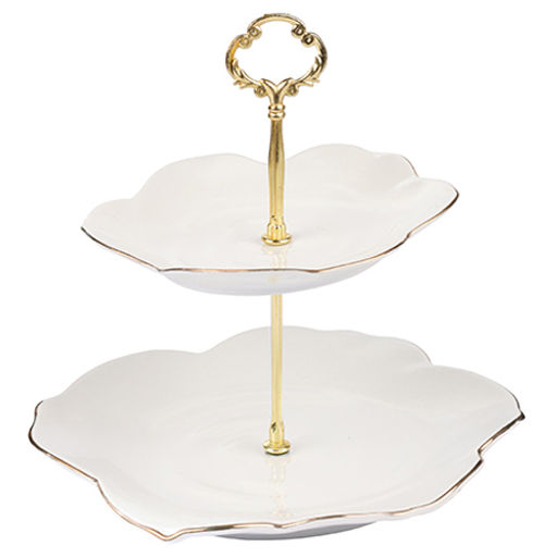 Конфетница 2-х ярусная 3пр керамика 90026-200 LR /MAYER&BOCH/