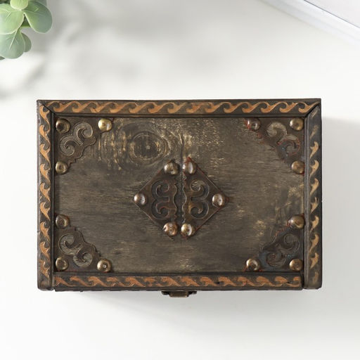 Шкатулка для украшений «Сундук. Аллегра», дерево, 18×12×8 см