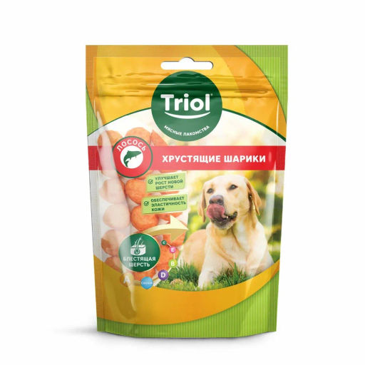 Triol Лакомство для собак Хрустящие шарики из лосося, 70г 10171152