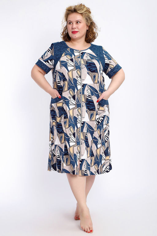 Халат 004 домашний на молнии