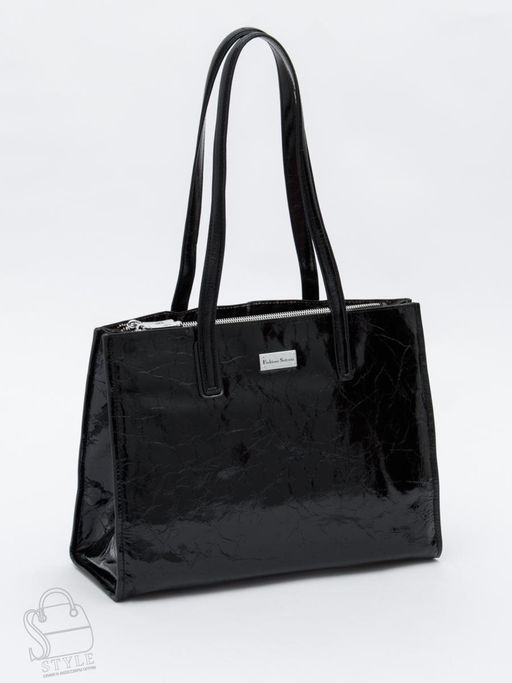Сумка женская кожаная 9620SP black Velina Fabbiano-Safena