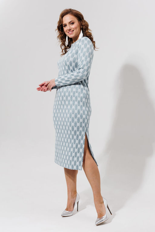 Платье Galean Style 971 серо-голубой фото 7