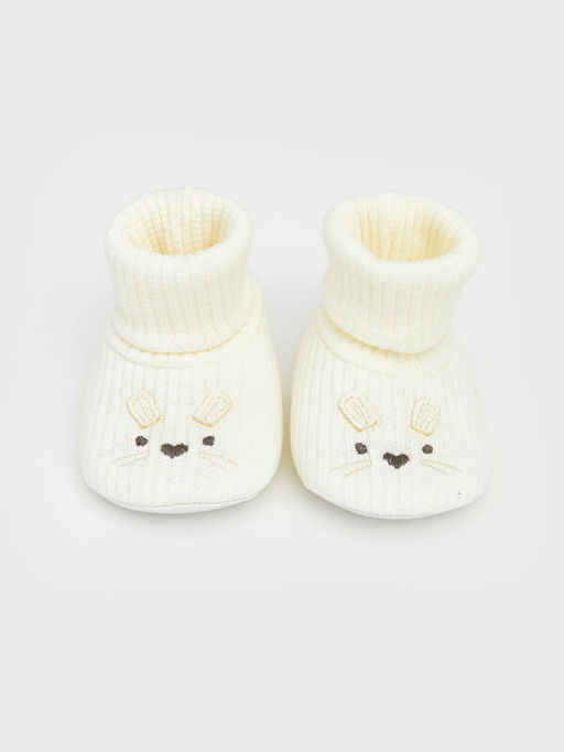 Hayvan Nak??l? K?z Bebek ?orapl? Ev Ayakkab?s?