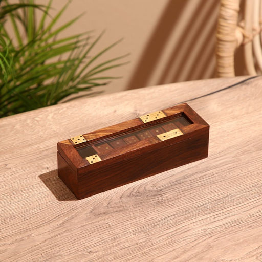 Игра настольная 2 в 1, домино, кубики, 19×6×5 см, дерево шишам