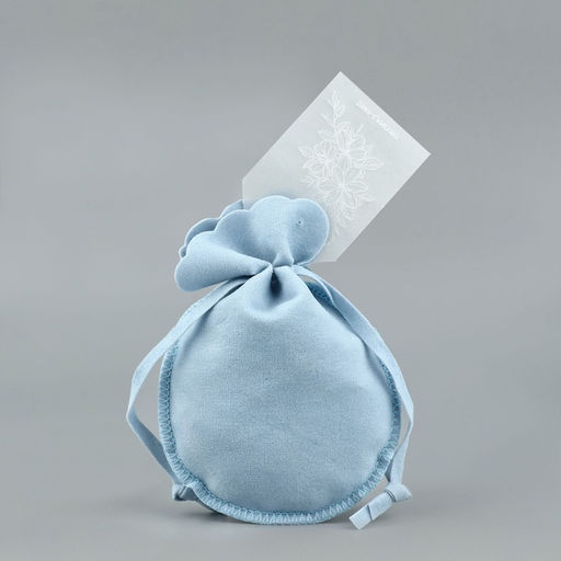 Цена за 5 шт. Мешочек подарочный замшевый Цветы, тиснение, 9?12 см  1.5 см