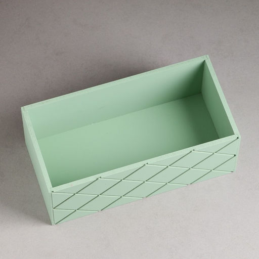 Кашпо деревянное Эллада большая, сетка, 2512,510 см Оливковый - Дарим красиво фото 3