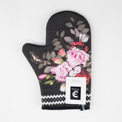 Варежка-прихватка Flowers, 20?28 см, саржа, 100% хлопок, ватин 250 г/м?
