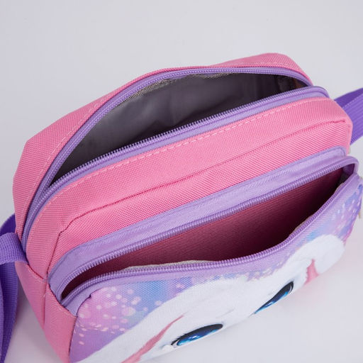 Сумка детская текстильная, 2 кармана, 22х14х6см, Зайка с цветами - NAZAMOK KIDS фото 6