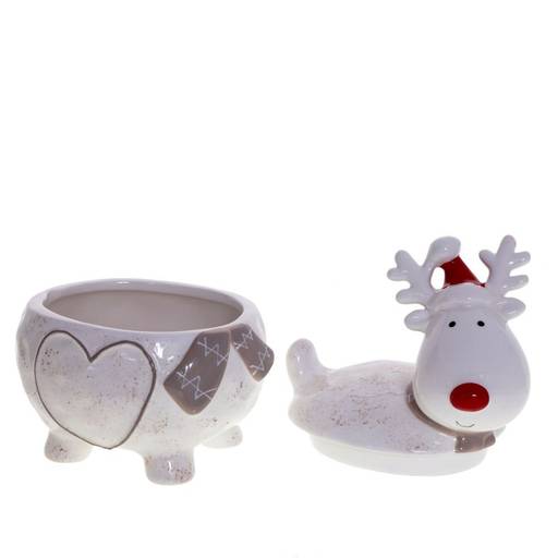 Конфетница "Северный олень", 1000 мл, L15 W16,5 H22,5 см, 2в.