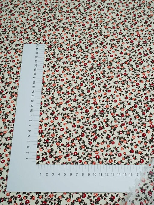 Импорт. хлопок Кукольная нежность цв.молочный, ш.1.45м, хлопок-100%, 100гр/м.кв - Купава фото 3