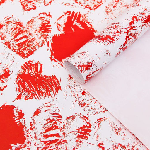 Цена за 2 шт. Бумага упаковочная глянцевая Сердечки, 100?70 см, 1 шт.