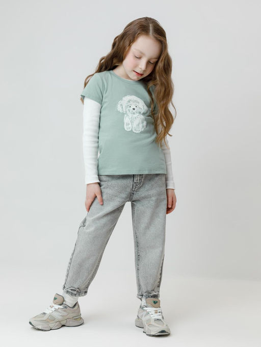 КР 302822/голубой прибой к635 фуфайка (футболка) для дев