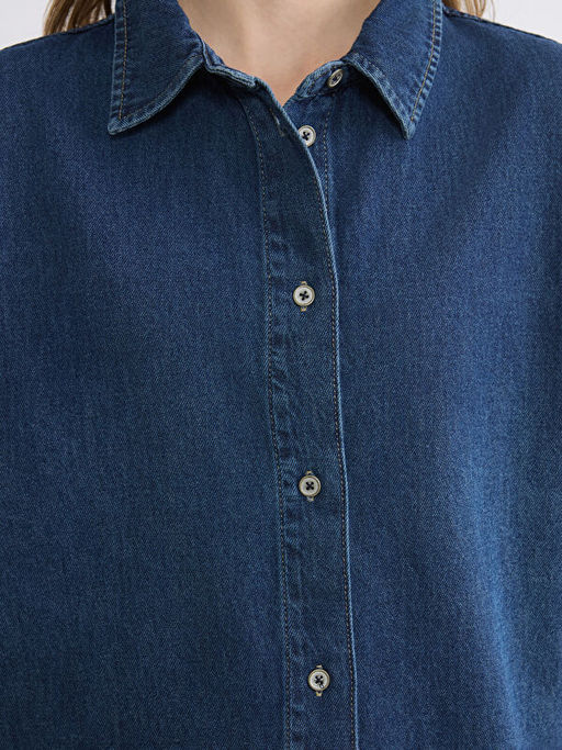 Джинсовая рубашка Oversize женская