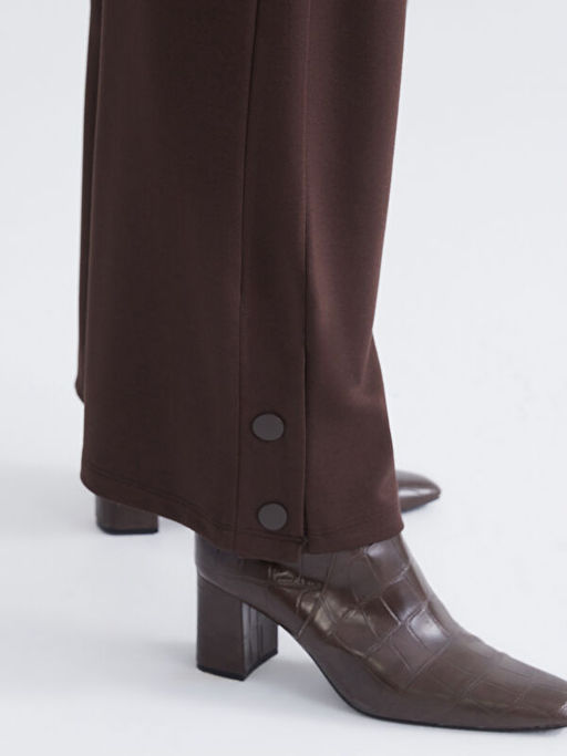 B?y?k Beden Beli Lastikli Kad?n Pantolon