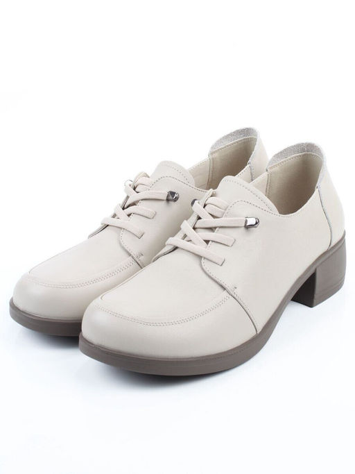 03-YDN15-23 LT. BEIGE Полуботинки женские (натуральная кожа)