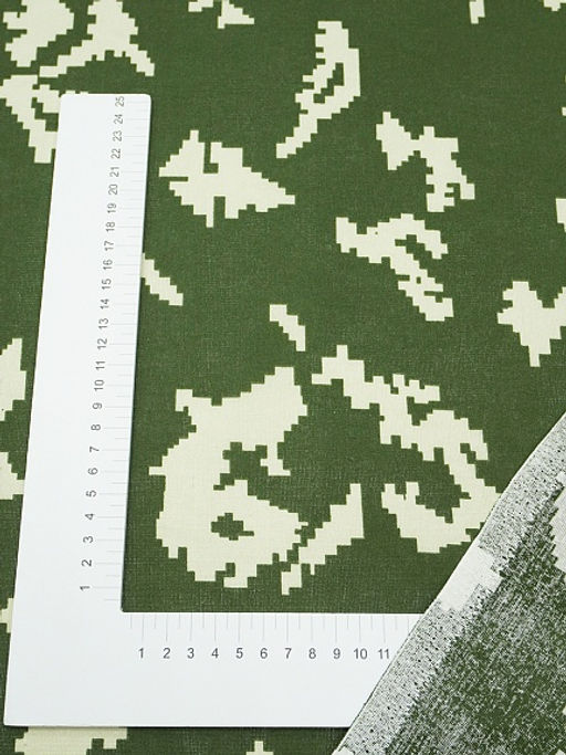 Бязь Камуфляж - березка цв.хаки/св.салатовый, СОРТ2, ш.1.5м, хлопок-100 %, 125гр/м.кв - Купава фото 3