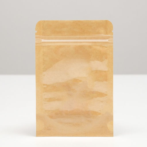 Цена за 50 шт. Пакет Zip-lock Крафт с прозрачной стенкой 10 Х 13 + 2 см