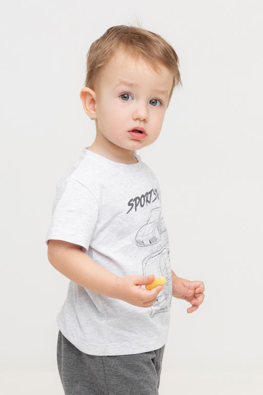 Crockid _ КР 302628/св.серый меланж к516 фуфайка д/мал яс