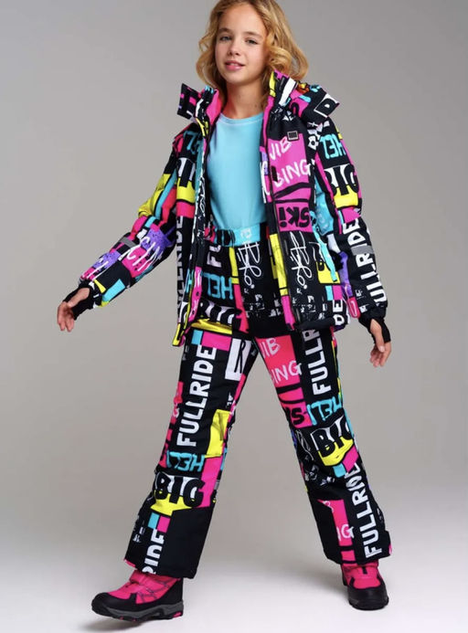 32321195 Комплект текстильный с полиуретановым покрытием для девочек: куртка, брюки - Playtoday фото 3