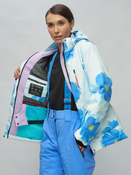 Горнолыжный костюм женский синего цвета 020231S - Chunmai фото 16