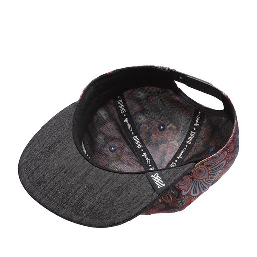 Бейсболка DJINNS арт. 6P SB Peacock Linen (черный / красный)