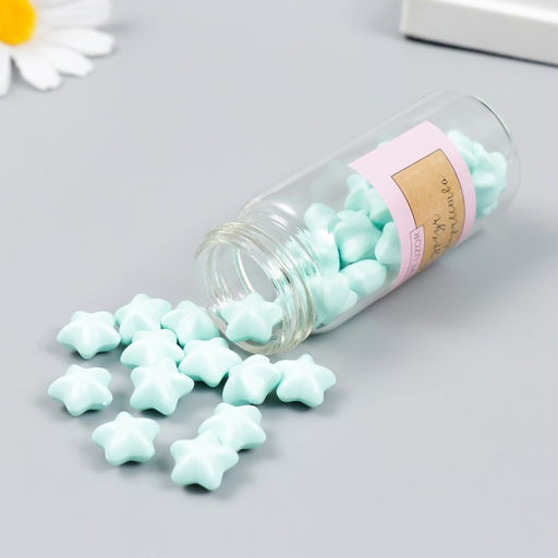 Сургуч в гранулах в баночке Звёздочки мята матовый 16 гр 7х3х3 см - Арт узор фото 2