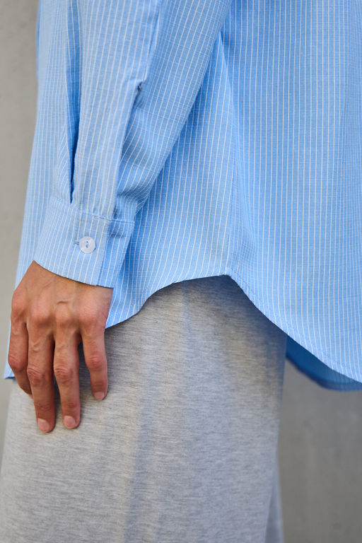 Рубашка оверсайз в полоску хлопковая