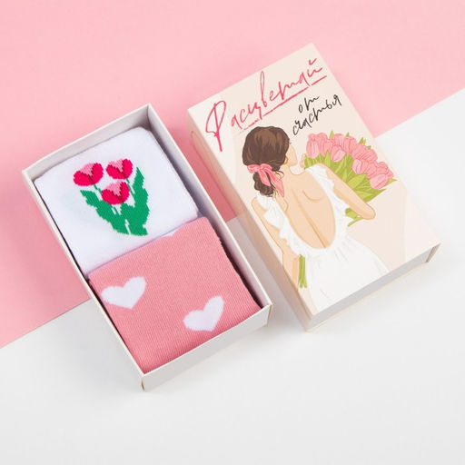 Набор женских носков KAFTAN «Расцветай» 2 пары, размер 36-39 (23-25 см)