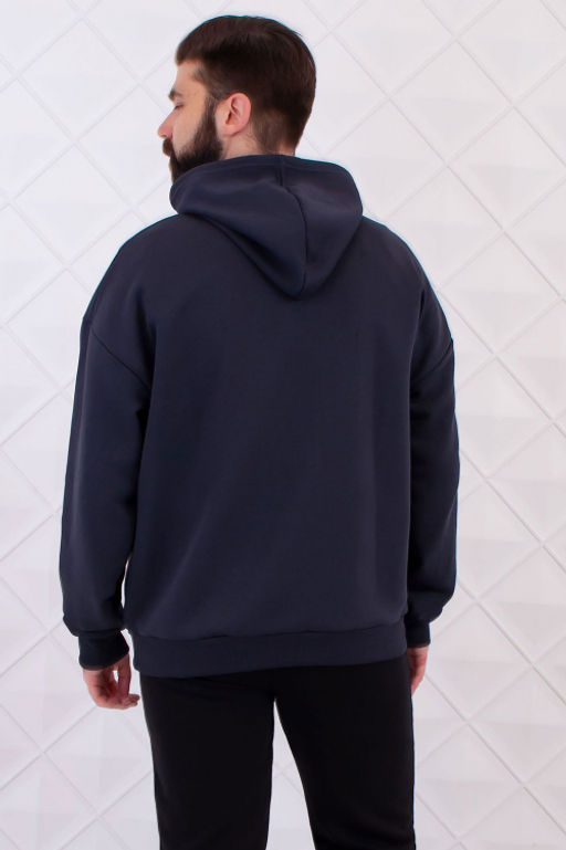 Арт. 6586 Толстовка мужская 46-54 (5 шт) Цвет:темно-синий - Идеал фото 2