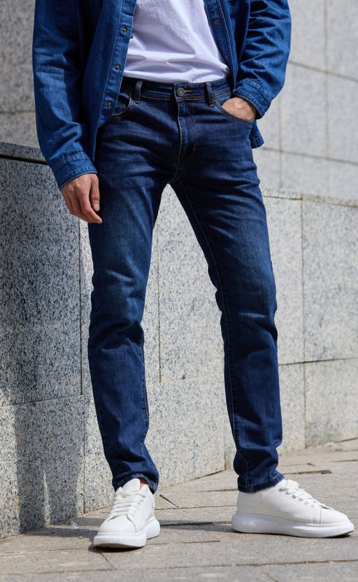 Джинсы F121-0159S d.blue - Fine joyce фото 7