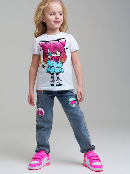 12522273 Брюки джинсовые для девочек - Playtoday фото 3