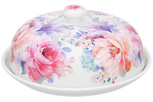 Блинница 23*23*9,5 см "Акварель" фарфор NEW BONE CHINA