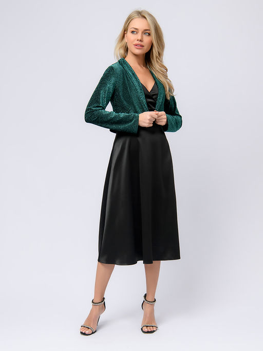 Болеро изумрудного цвета с длинными рукавами - 1001dress фото 2