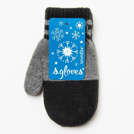 Варежки детские, цвет серый, размер 18 - Rossini фото 4