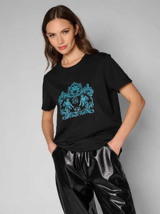 Футболка женская 12411-42030 black - Eleganzza фото 6