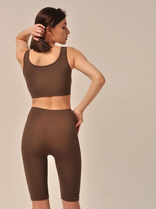 Топ в рубчик на широких бретелях - My фото 43