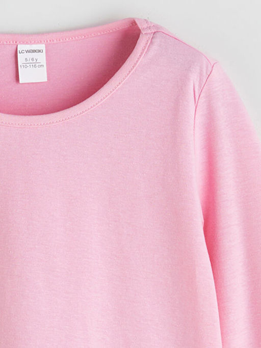 Bisiklet Yaka Basic K?z ?ocuk Ti??rt