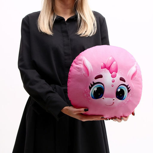 Подушка круглая Дракоша, розовый - Mni mnu фото 7