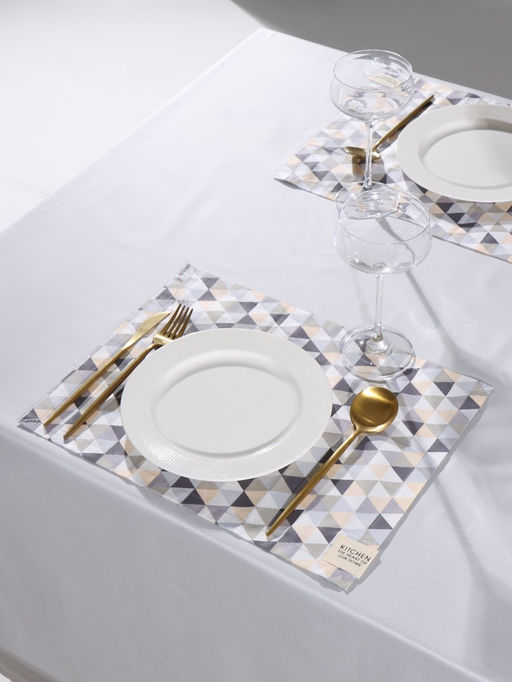 Набор салфеток «Этель. Треугольники», 30×40 см - 2 шт., сатин 110 г/м²