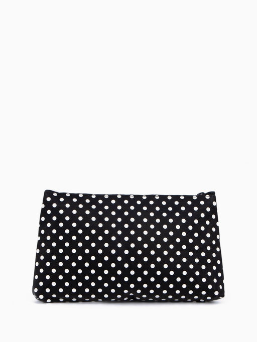 Цена за 3 шт. Косметичка-пенал на молнии, плоская, с рисунком Горох, чёрная - Simaland фото 2