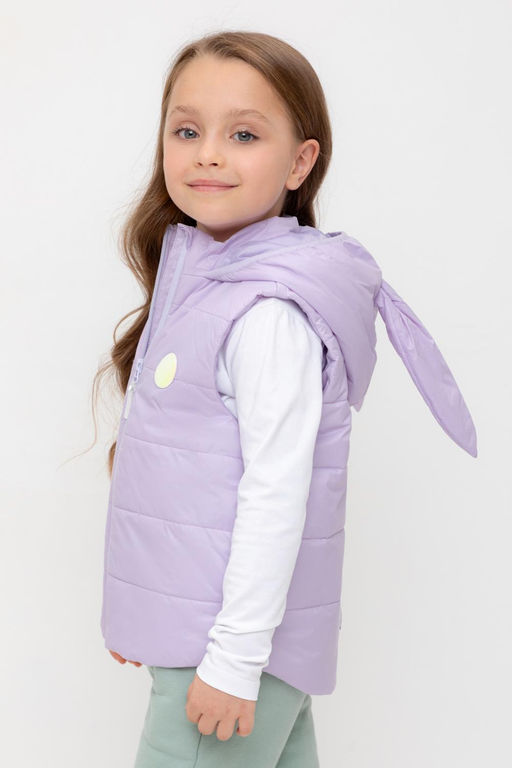 Жилет Crockid ВК 35010/5 ГР для девочки утеплитель 120 г/м² с капюшоном  фото 4