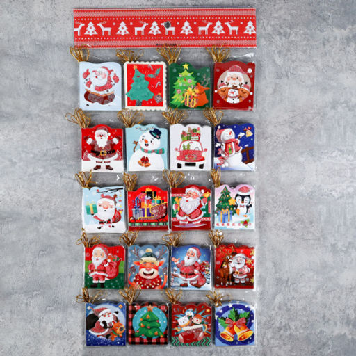 Открытка новогодняя набор 160 штук Новый год / DE-138 /уп 60/ - Галеонтрейд фото 3