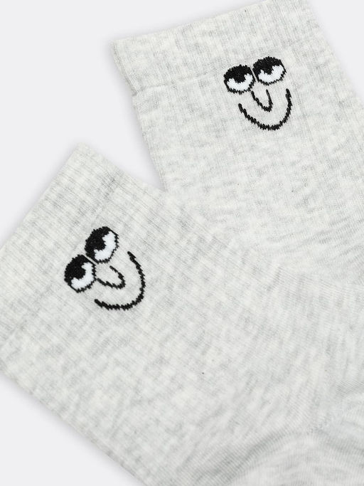 Цена за 5 пар! НОСКИ св.серый меланж 556U-1638