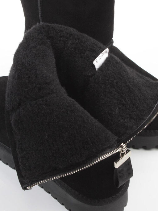 04-PAYH17-1Z BLACK Угги женские (натуральная замша, 100% шерсть)