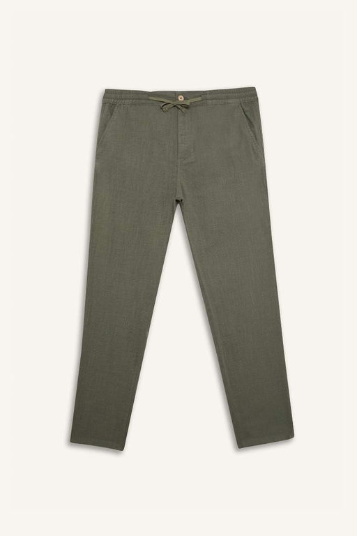 Yazl?k Jogger Pantolon Slim Fit Dar Kesim Duz Paca Pamuklu Cepli - Defacto фото 2