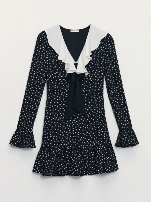 Платье мини с контрастным воротником / Zarina