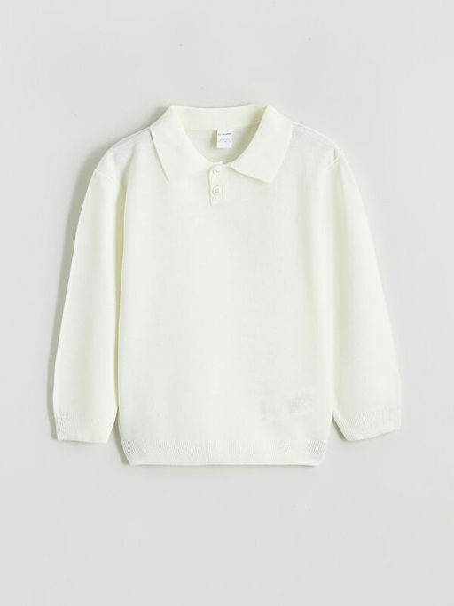 Polo Yaka Uzun Kollu Erkek ?ocuk Kazak