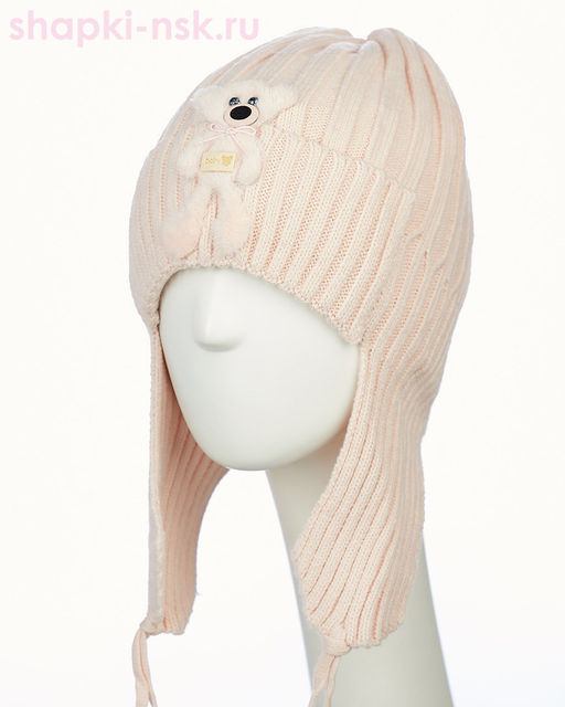 01-29-R Ушанка для девочки флис (48-52)