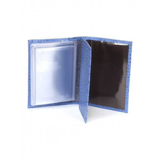 Обложка для авто+паспорт Croco-ВП-103 натуральная кожа голубой кайман (13) 264840  фото 3